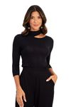 BLUSA RECORTE PRETO
